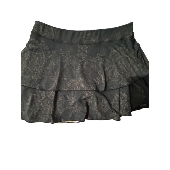 sofibella Pants - Sofibella Womens Tiered Ruffle Tennis Skort Floral Damask‎ Navy Blue Orange XL
